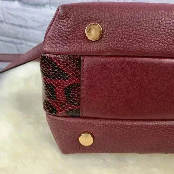 MICHAEL KORS Large Rollins Oxblood Leather Satchel - Picture 6 of 14